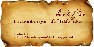 Liebenberger Áldáska névjegykártya