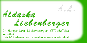 aldaska liebenberger business card